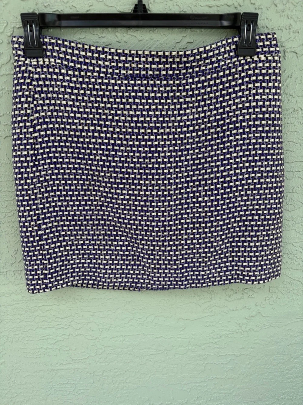 Crew Tweed Silk Blend Purple Gold Postage Stamp Mini Skirt Sz 4